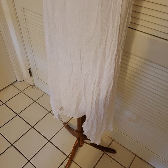 mille gabrielle White Grommet Detail Sleeveless Handkerchief Hem Slip Dress L - Picture 4 of 7